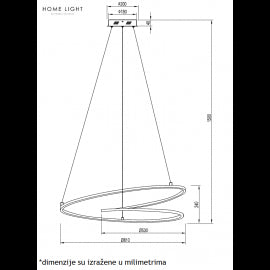 VESTA 495 LUSTER 55W 3000K MESING