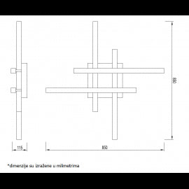 VESTA 530 PLAFONSKA SVETILJKA 40W 3000/4500/6000K TAMNO DRVO/ZLATO