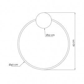 VESTA 565 ZIDNA LAMPA 20W 3000K CRNA/MESING