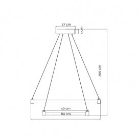 VESTA 570 LUSTER 45W 3000K MESING