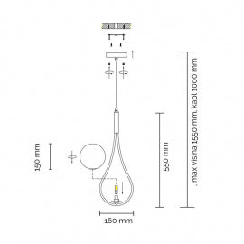 VESTA 574 VISILICA 1*G9 MESING
