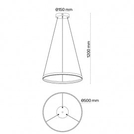 VESTA 582 VISILICA 25W 3000K CRNA/ZLATO