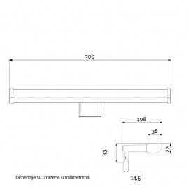 VESTA 590 ZIDNA LAMPA 6W 4000K BELA