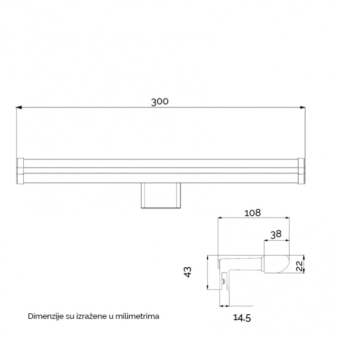 VESTA 590 ZIDNA LAMPA 6W 4000K BELA