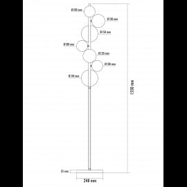 VESTA 601 PODNA LAMPA 7*G9 CRNA
