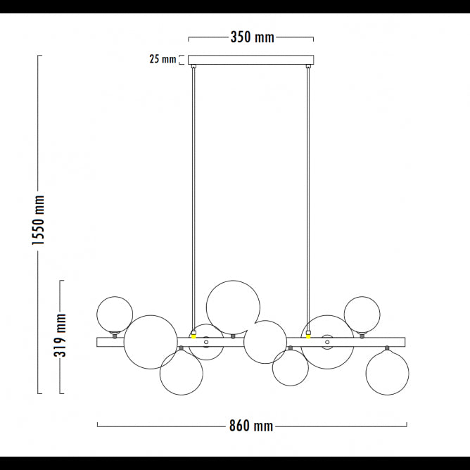 VESTA 602 VISILICA 10*G9 MESING