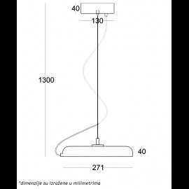 VESTA 634 VISILICA 24W 3000K BELA