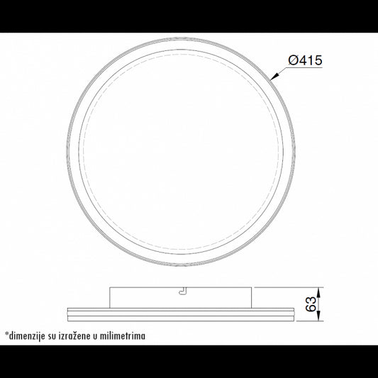 VESTA 643 PLAFONSKA SVETILJKA 24W 3000/4000/6000K