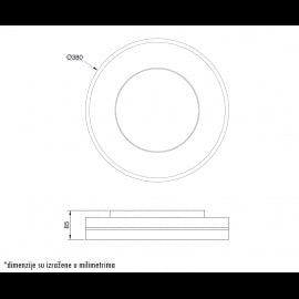 VESTA 644 PLAFONSKA SVETILJKA 30W 3000/4000/6000K