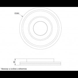 VESTA 645 PLAFONSKA SVETILJKA 30W 3000/4000/6000K