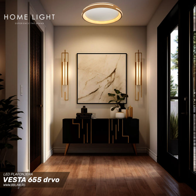 VESTA 655 PLAFONSKA SVETILJKA 48W 3000/4000/6000K DRVO
