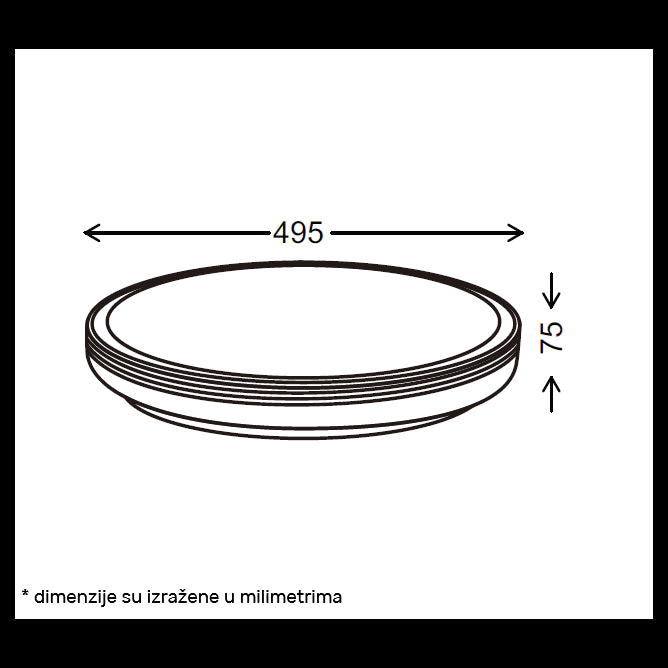 VESTA 667 PLAFONSKA SVETILJKA 24W/48W CCT