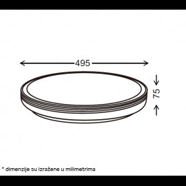 VESTA 667 PLAFONSKA SVETILJKA 24W/48W CCT