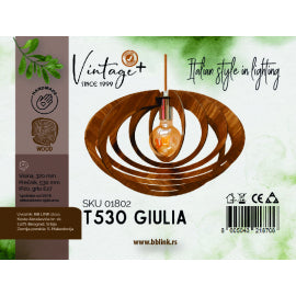 VINTAGE GIULIA T460 VISILICA 1*E27 (O 460 mm, h-360 mm) - SKU01806