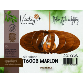 VINTAGE MARLON T600B VISILICA 1*E27 (O 600 mm, h-260 mm) - SKU01002