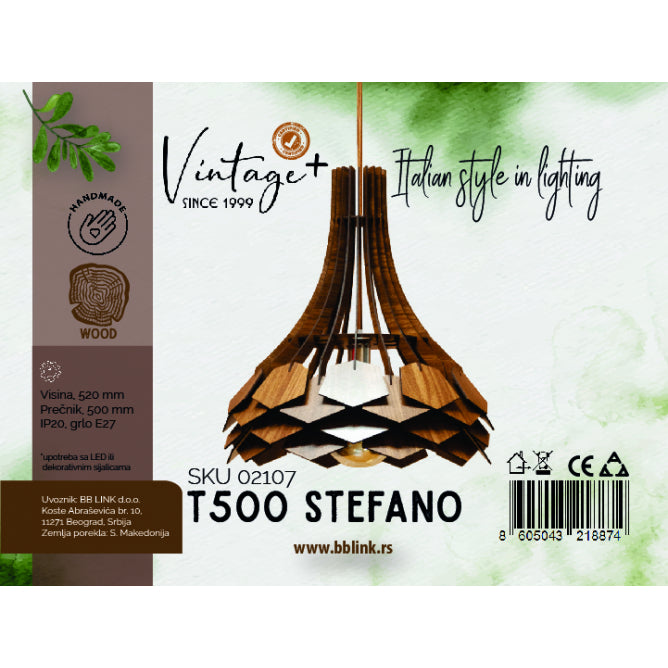 VINTAGE STEFANO T450 VISILICA 1*E27 (O 450 mm, h-550 mm) - SKU02108