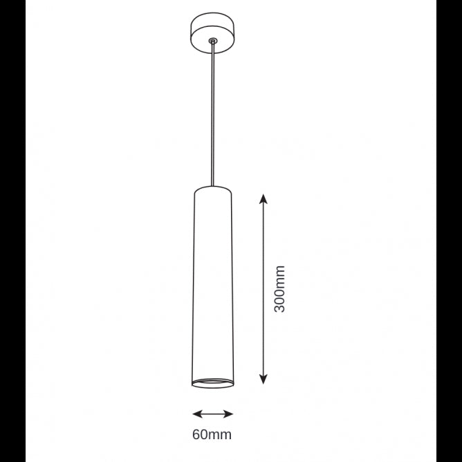 VISILICA JM-17432 1*GU10 BELA (300mm)