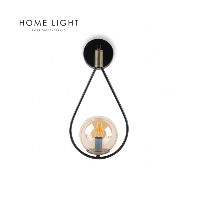 YAGMUR 19012 ZIDNA LAMPA 1*E27 CRNA/MESING