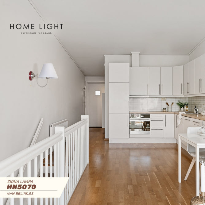 ZIDNA LAMPA HN5070 WHITE + S.NIKL E27