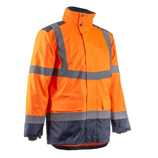 Signalizirajuća zaštitna Hi-viz parka KAZAN narandžasto-plava