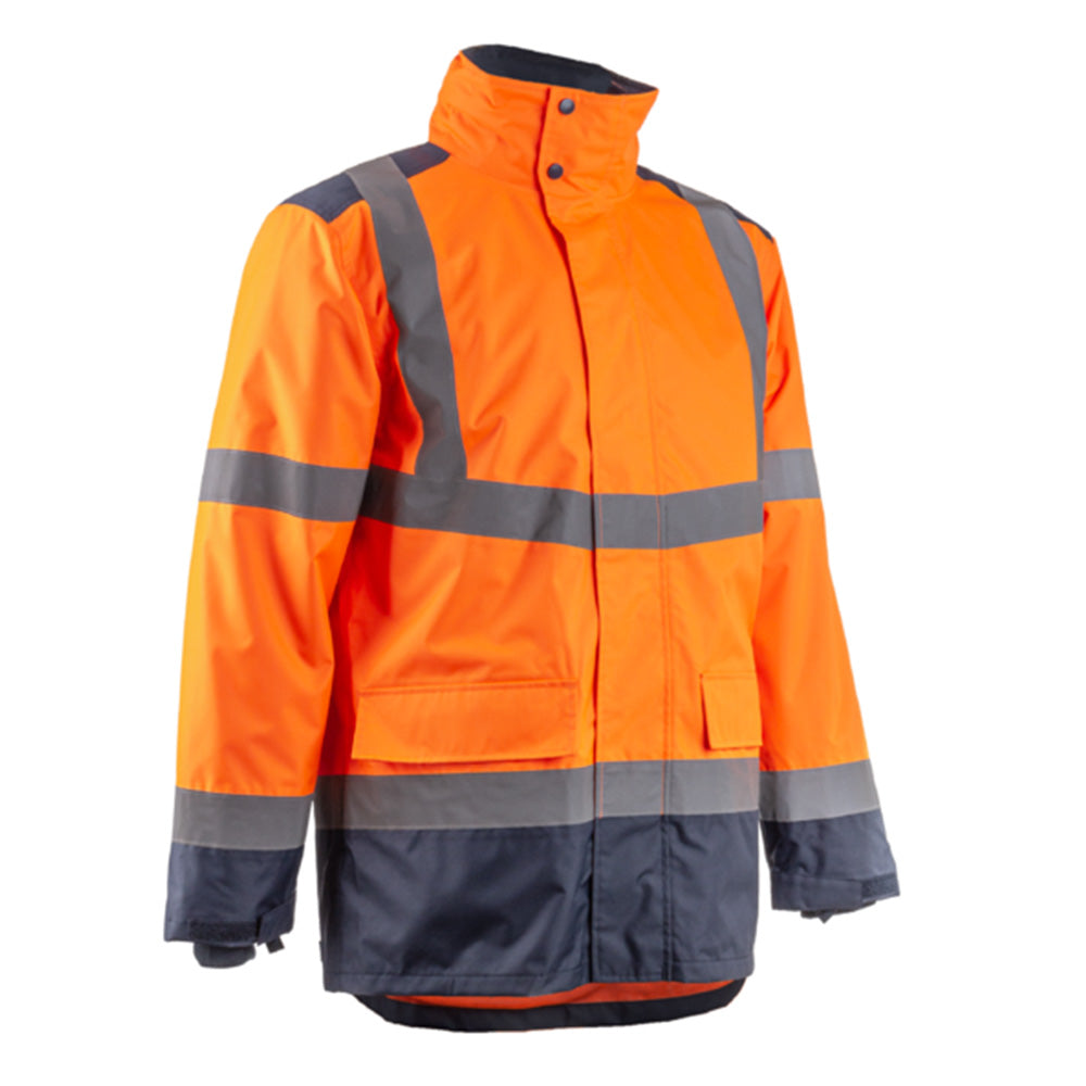 Signalizirajuća zaštitna Hi-viz parka KAZAN narandžasto-plava
