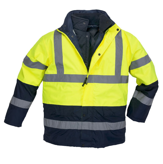 4u1 signalizirajuća zaštitna Hi-viz parka ROAD WAY žuto/plava