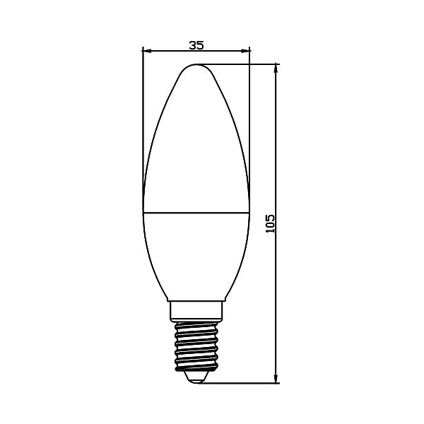 BRY-ADVANCE-5W-E14-C37-6500K-LED SIJALICA