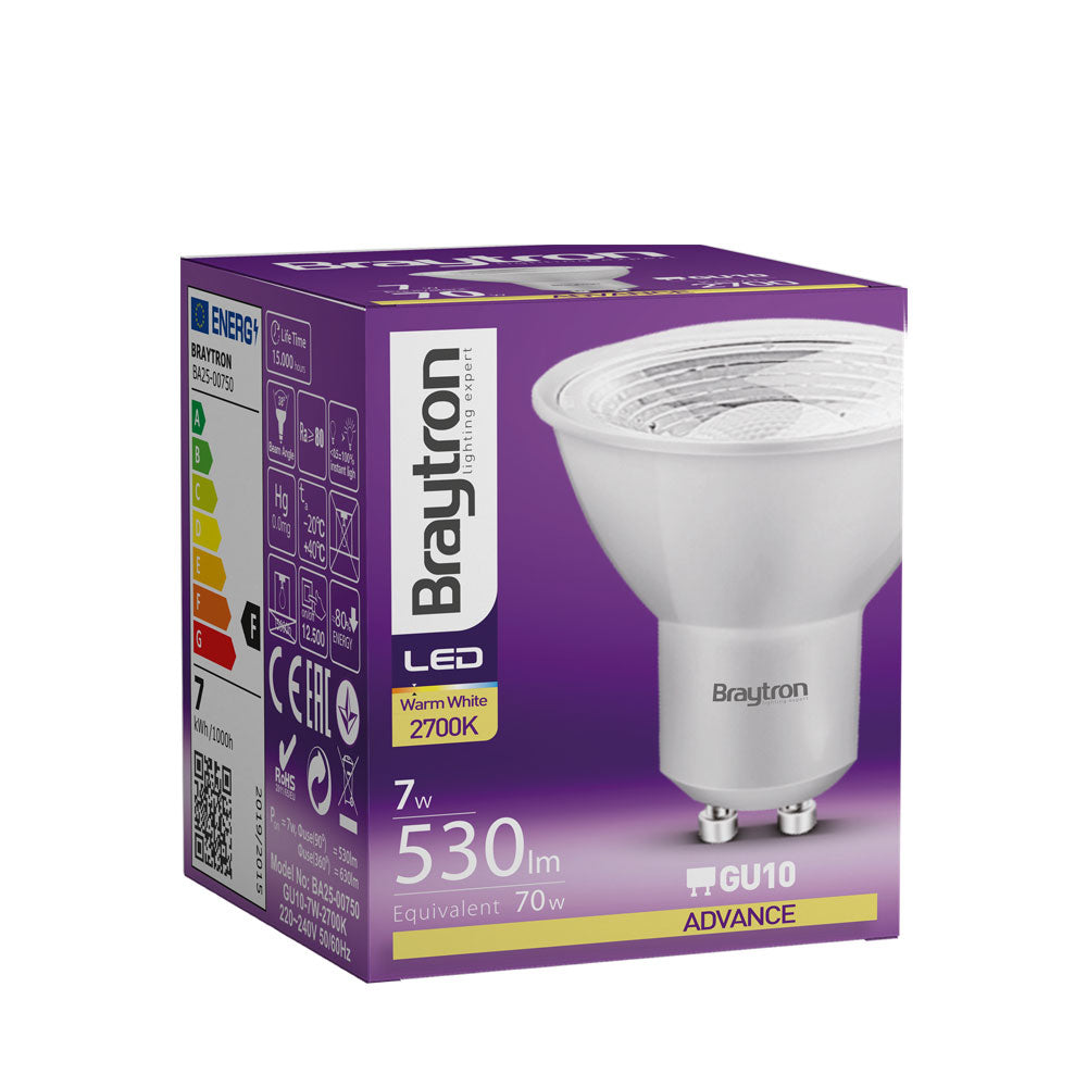 BRY-ADVANCE-7W-GU10-38D-3000K-LED SIJALICA