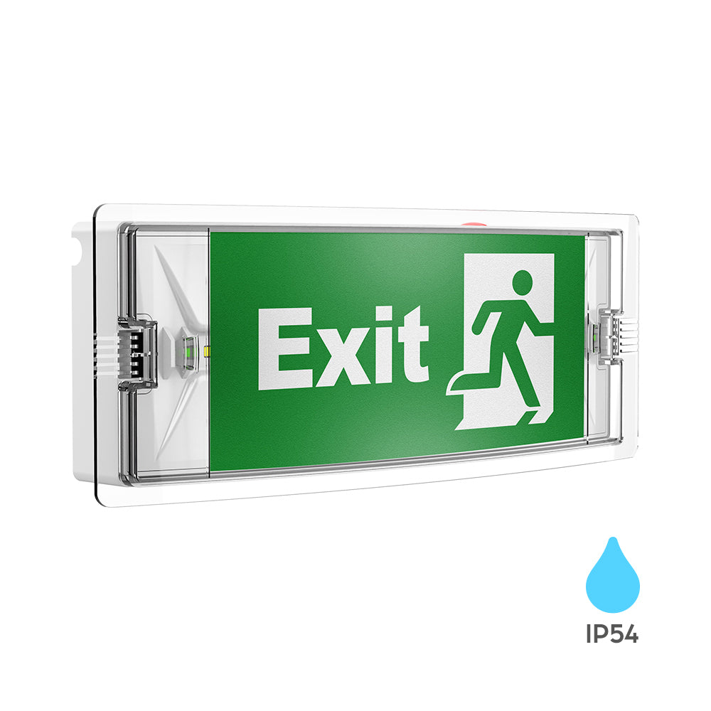 BRY-EXIT-LED-3W-DUAL-IP54-BELA-PANIK SVETILJKA