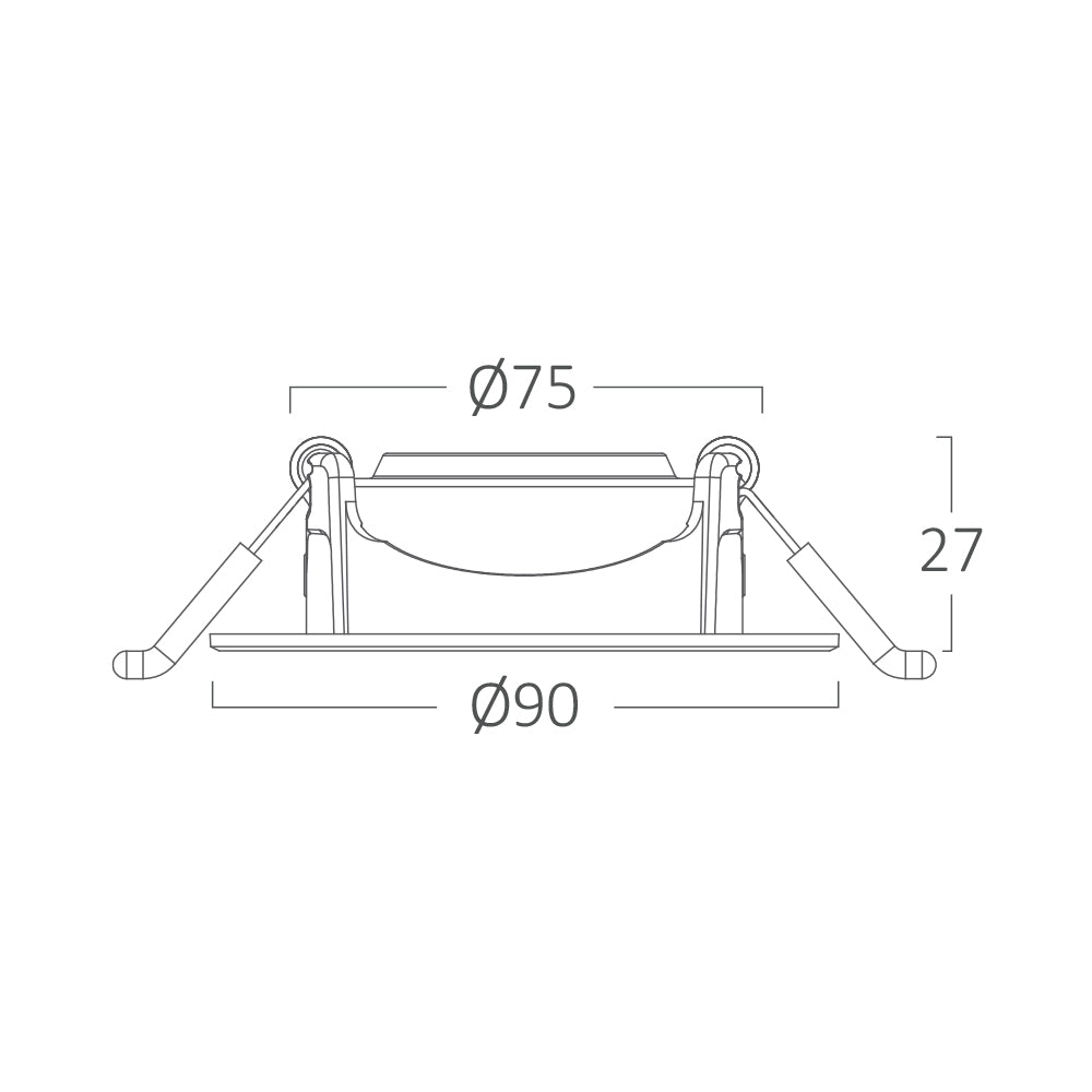 BRY- G1-7W-OKRUGLA-CRNA-3000K-SPOT SVETILJKA