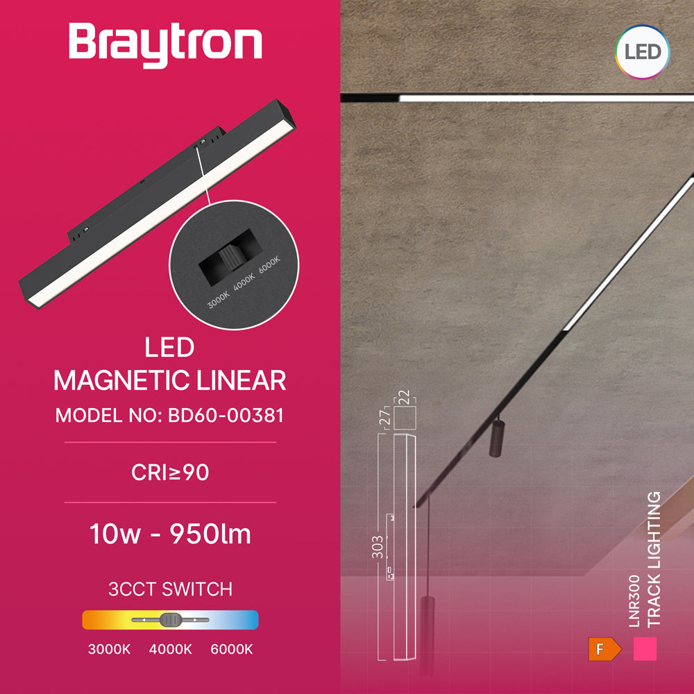 BRY-LNR300-10W-48VDC-3U1-CRNA-MAG.LINEARNA SVETILJKA