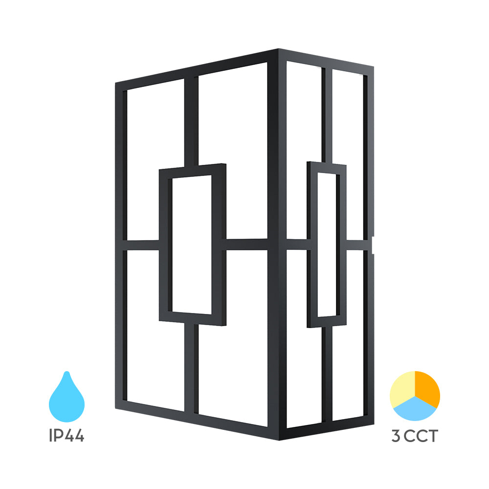 BRY-VENETO-A-KVADRAT-CRNA-20W-3U1-IP44-ZIDNA SVETILJKA