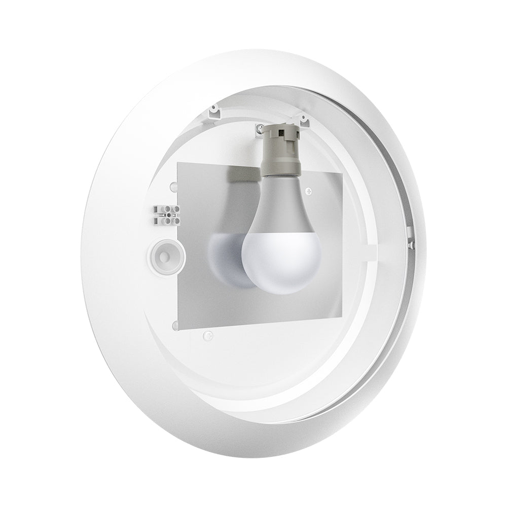 BRY-NAPOLI-1xE27-PC-BELA-IP65-LED PLAFONJERA