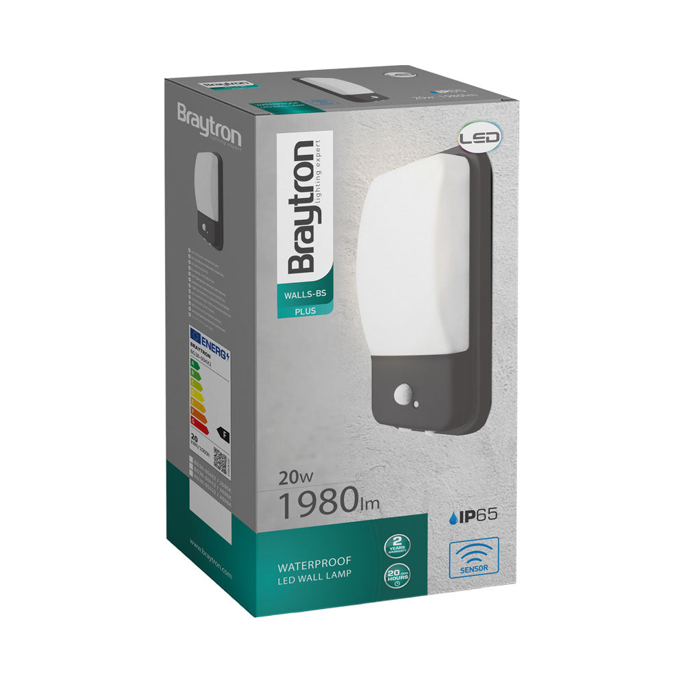 BRY-B-ELIPSA-SIVA-20W-3000K-SNS-IP65-ZIDNA BAŠTENSKA SVETILJKA