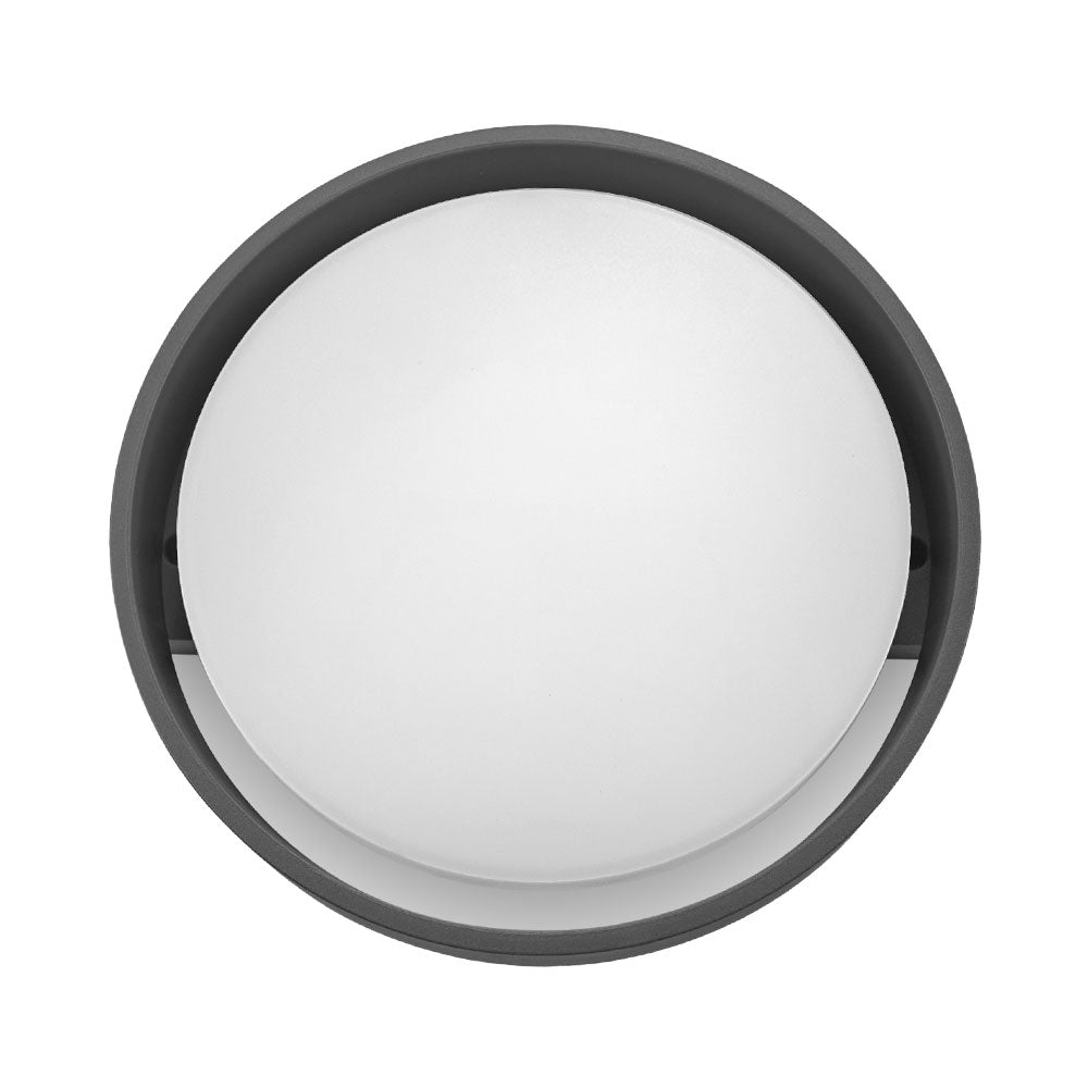 BRY-D-OKRUGLA-SIVA-12W-4000K-IP65-ZIDNA BAŠTENSKA SVETILJKA