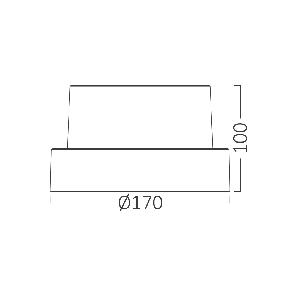 BRY-G2-OKRUGLA-CRNA-15W-3000K-IP65-ZIDNA BAŠTENSKA SVETILJKA