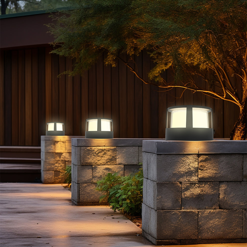 BRY-G1-OKRUGLA-CRNA-15W-3000K-IP65-ZIDNA BAŠTENSKA SVETILJKA