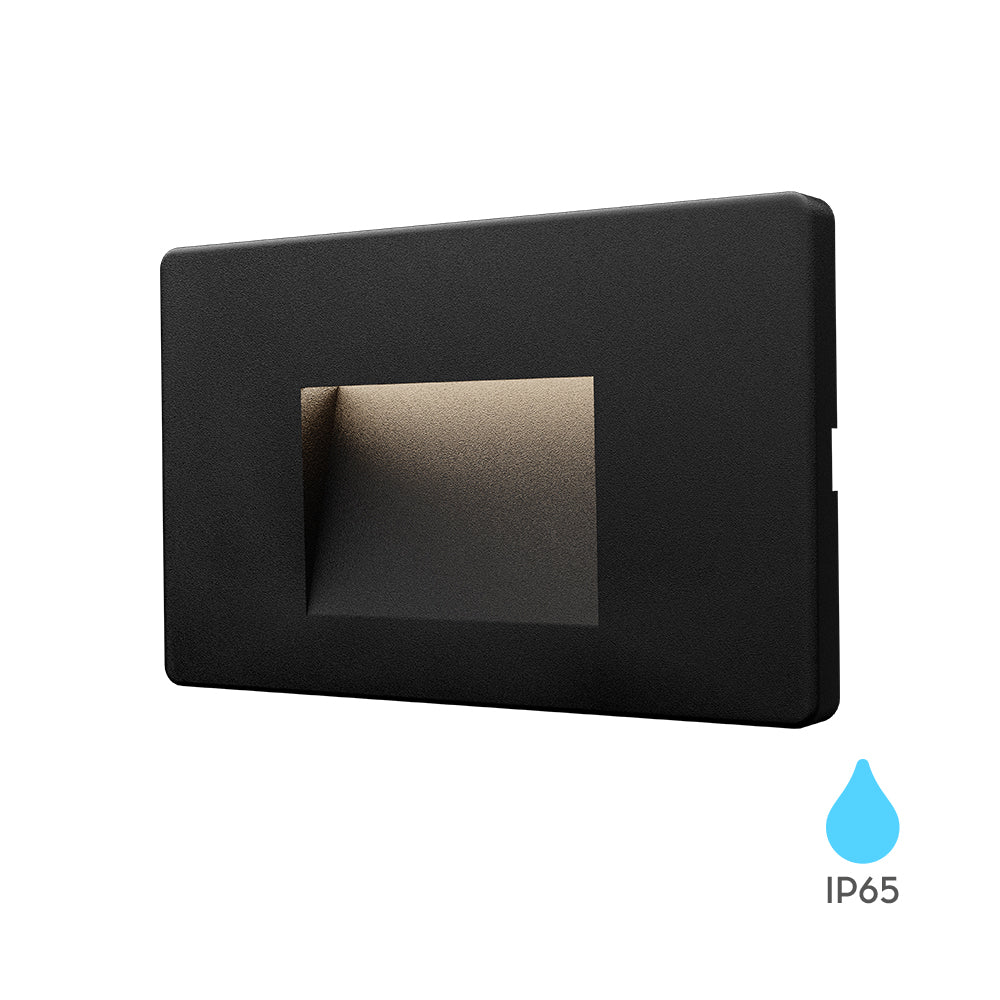 BRY-B-KVADRATNA-CRNA-3W-3000K-IP65-ZIDNA BAŠTENSKA SVETILJKA