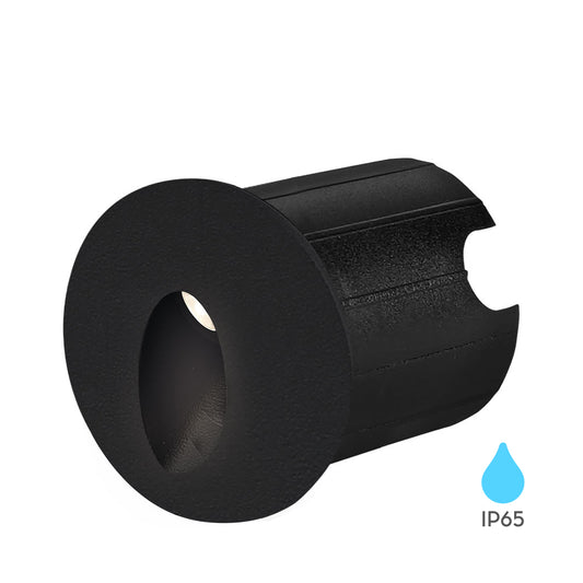 BRY-A-OKRUGLA-CRNA-2W-3000K-IP65-ZIDNA BAŠTENSKA SVETILJKA