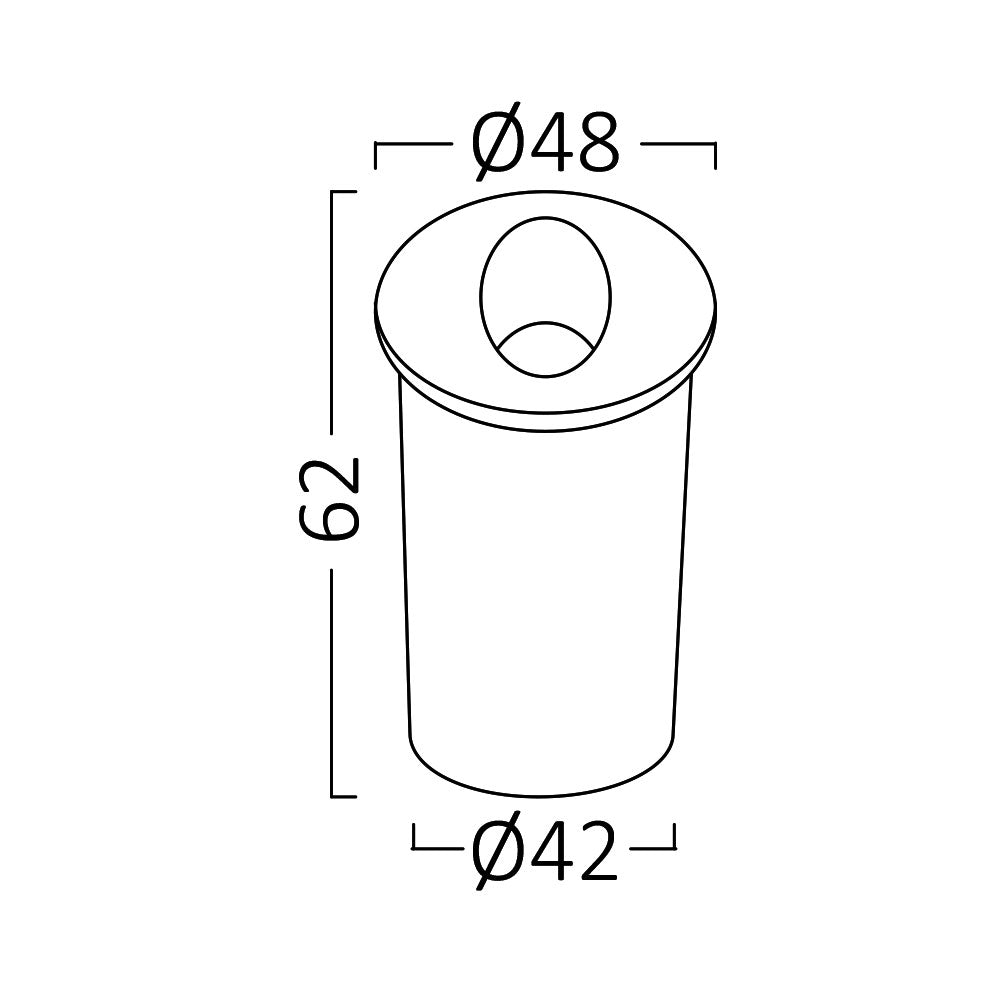 BRY-A-OKRUGLA-CRNA-2W-3000K-IP65-ZIDNA BAŠTENSKA SVETILJKA