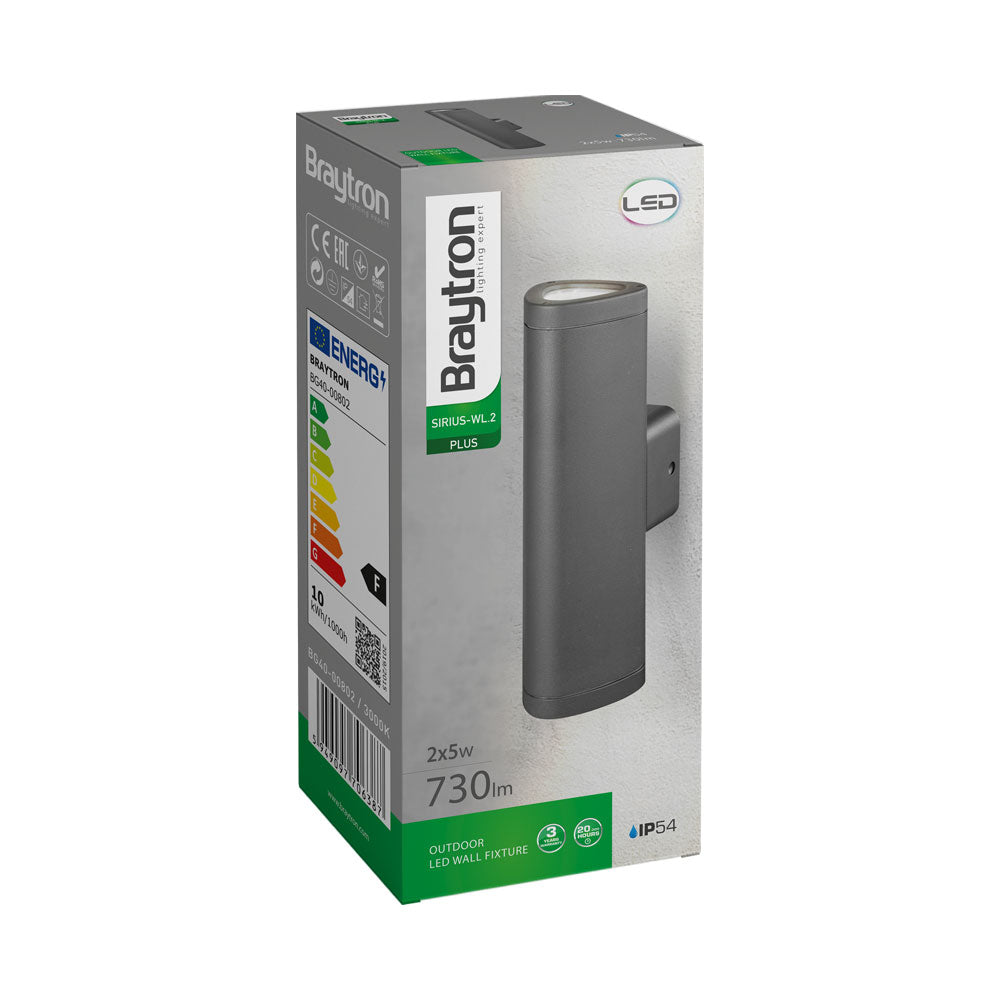 BRY-SIRIUS-WL.2-10W-3000K-IP54-ZIDNA SVETILJKA