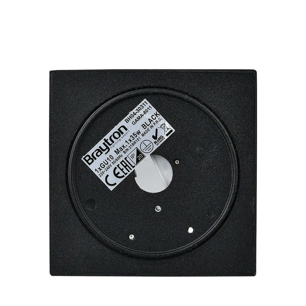 BRY-GAMA-8011-KVADRATNA-CRNA-GU10-ROZETNA-PLAFONSKA SPOT SVETILJKA