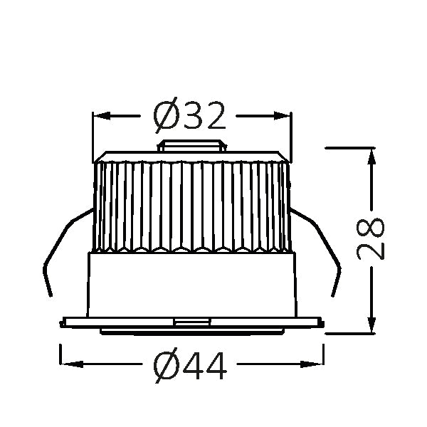 BRY-A-3W-38D-CRNA-3000K-IP54-LED MINISPOT SVETILJKA