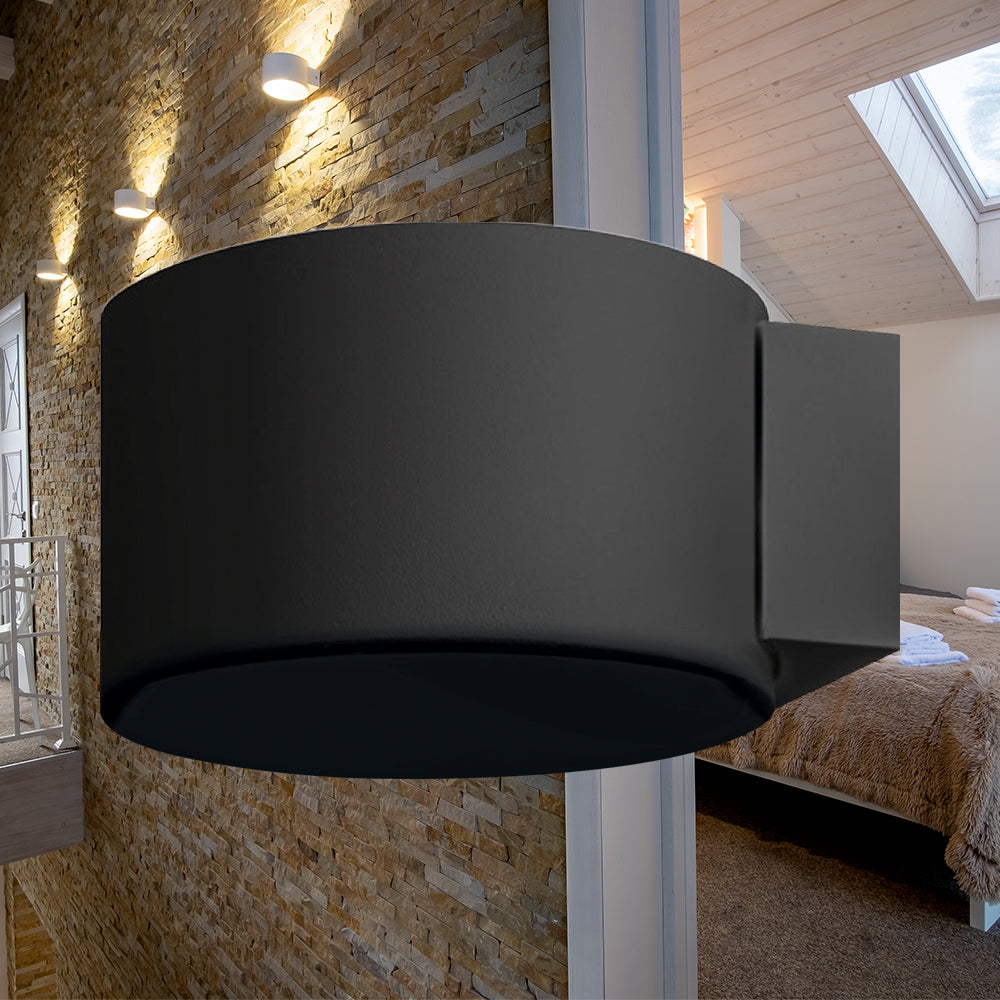 BRY-AVVA-WL01-8W-OKRUGLA-CRNA-3000K-LED ZIDNA SVETILJKA