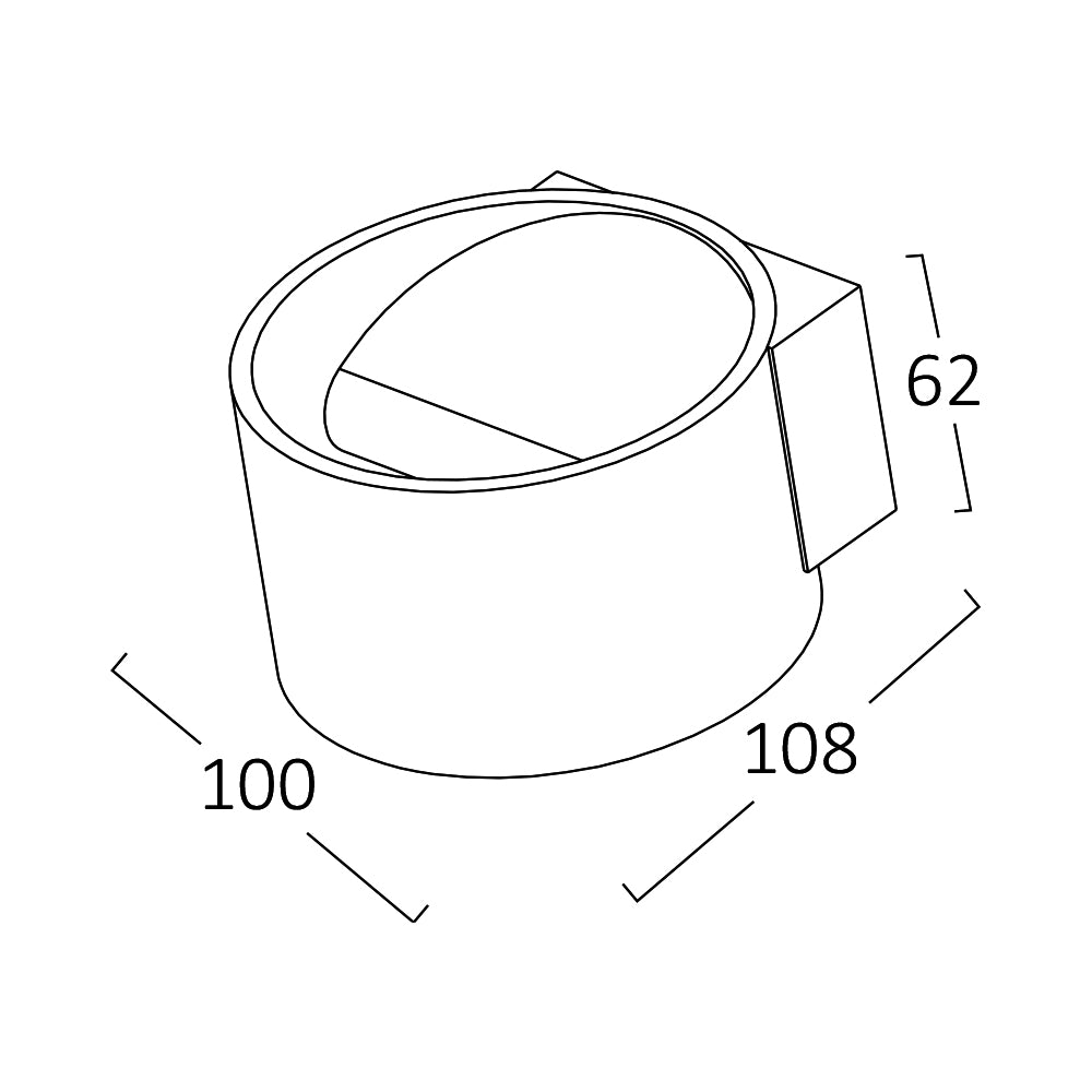 BRY-AVVA-WL01-8W-OKRUGLA-CRNA-3000K-LED ZIDNA SVETILJKA