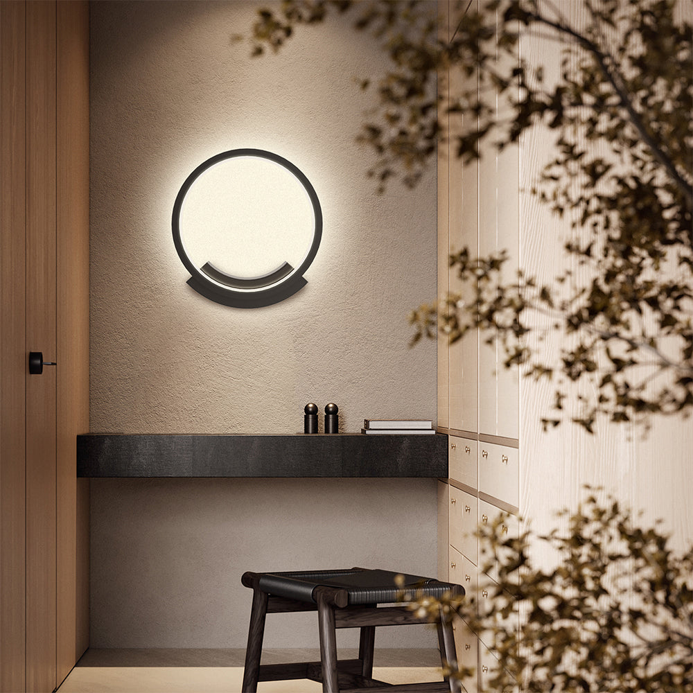 BRY-NELA-WL1-12W-RND-CRNA-3000K-ZIDNA SVETILJKA