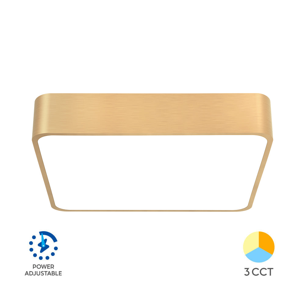 BRY-BLADE-SS-KVADRAT-GLD-36W-3U1-LED PLAFONJERA