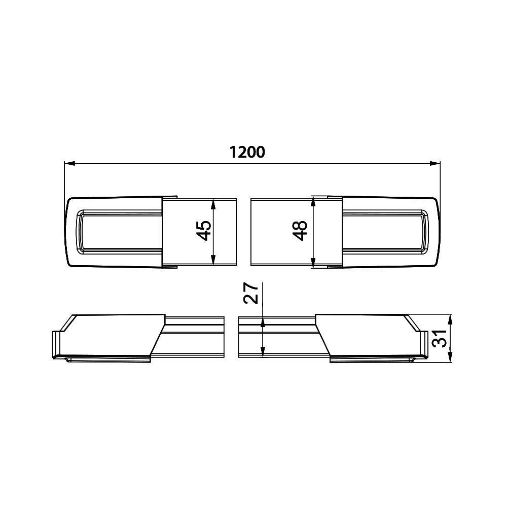 BRY-PROLINE-19-36W-0.6MT-BELA-3000K-LED ZIDNA SVETILJKA