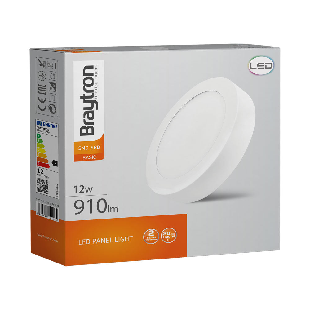 BRY-SMD-SRD-12W-OKRUGLI-BELI-6500K-NADGRADNI LED PANEL