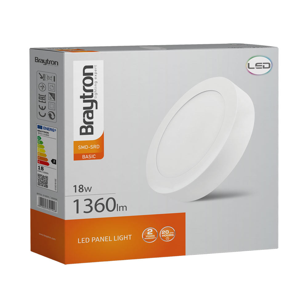 BRY-SMD-SRD-18W-OKRUGLI-BELI-3000K-NADGRADNI LED PANEL